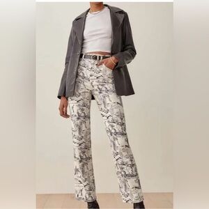 Reformation oasis high rise straight jeans